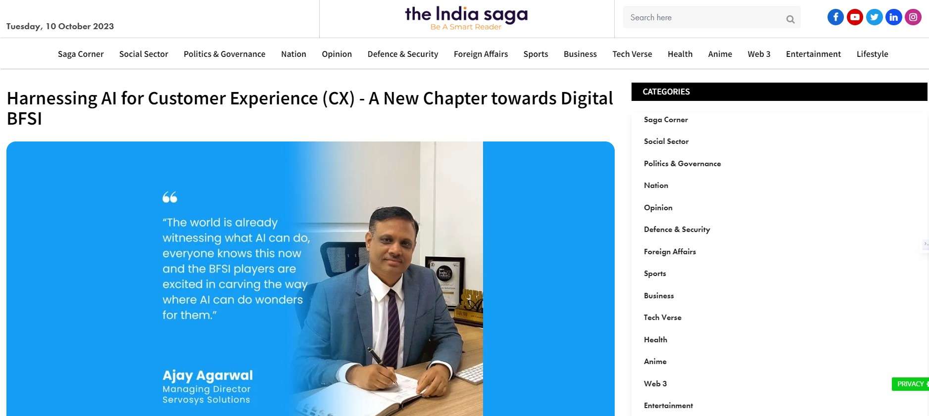 Harnessing AI for Customer Experience (CX) – A New Chapter towards Digital BFSI