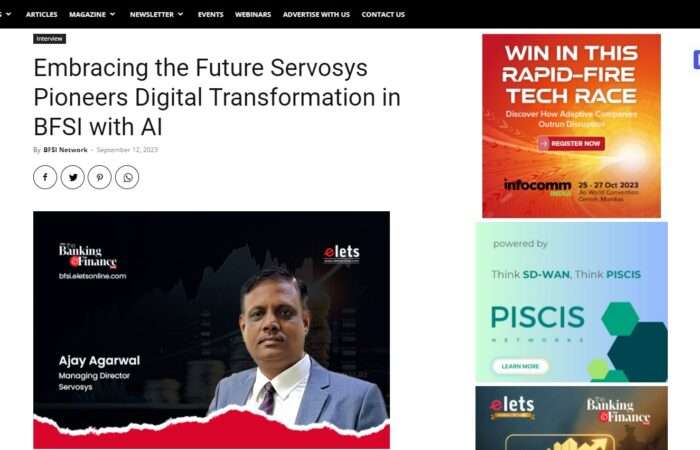 Embracing the Future Servosys Pioneers Digital Transformation in BFSI with AI