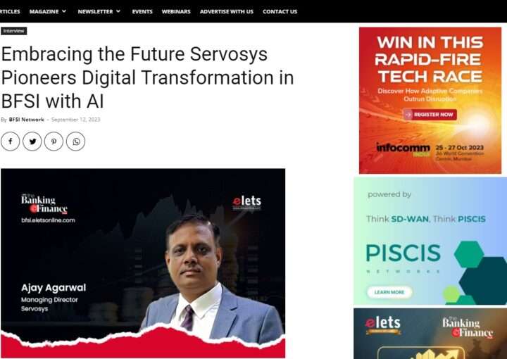 Embracing the Future Servosys Pioneers Digital Transformation in BFSI with AI